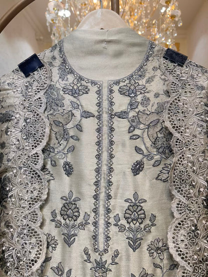 Zehraani Brocade Noor Suit (Black)