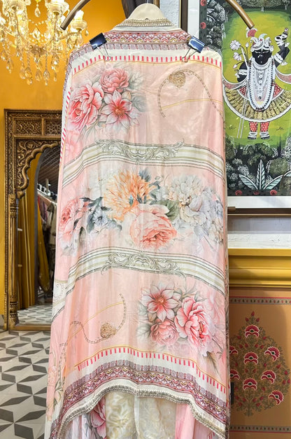 Zaroon Velvet Suit (Peach)