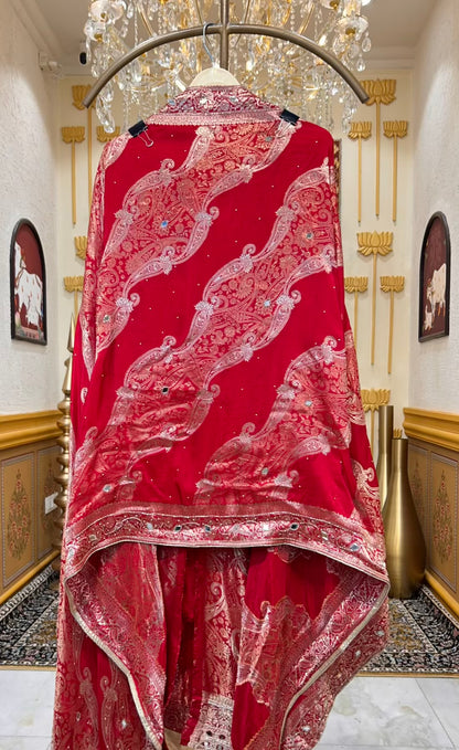 Zayraani Moti Aaina Suit (Red)