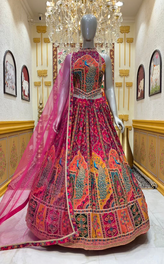 Sehar Printed Zari Lehenga Set