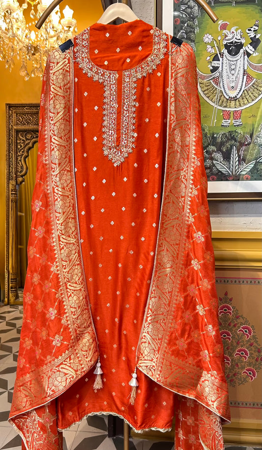 Gulnaaz Adaa Suit (Rust)