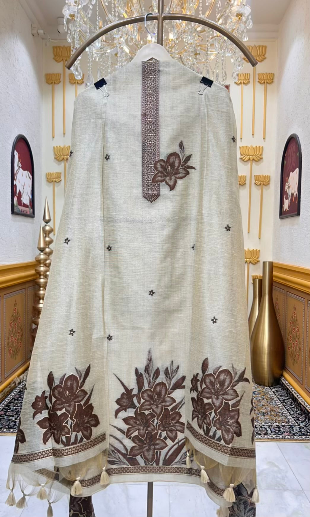 Ishvani Linen Suit (Beige)