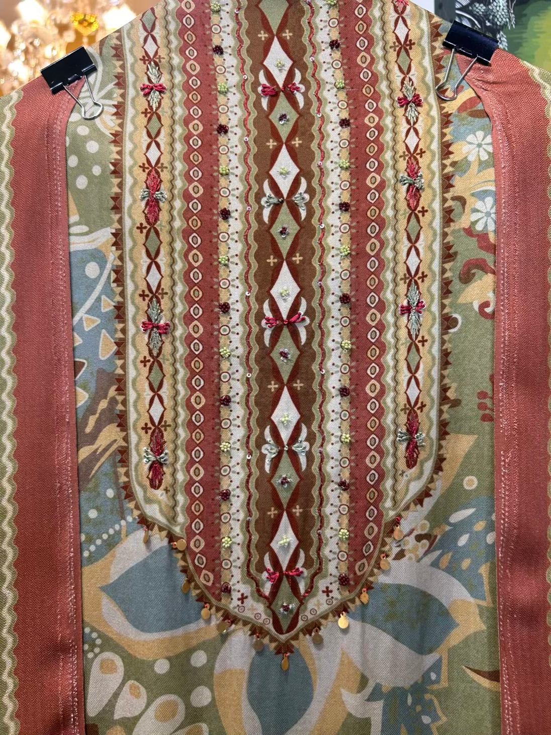 Eira Pashmina Suit (Green)