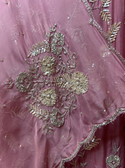 Zyrah Organza Suit (Pink) ji