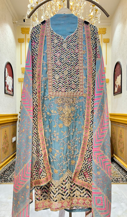 Eshvarya Mul Chanderi Suit