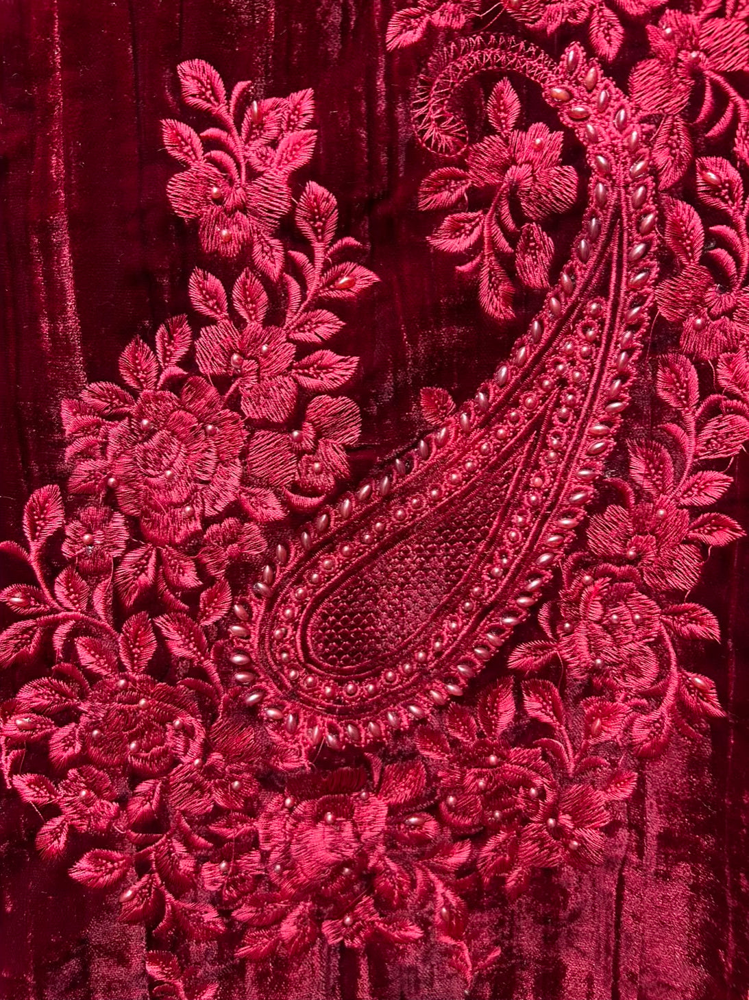 Afsar-E-Velvet Suit (Red)