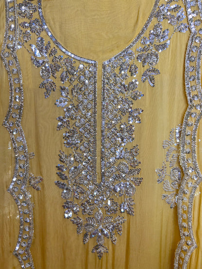 Zeba Organza Suit (Yellow)