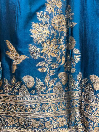 Aarohi Banarasi Weave Noor (Blue)