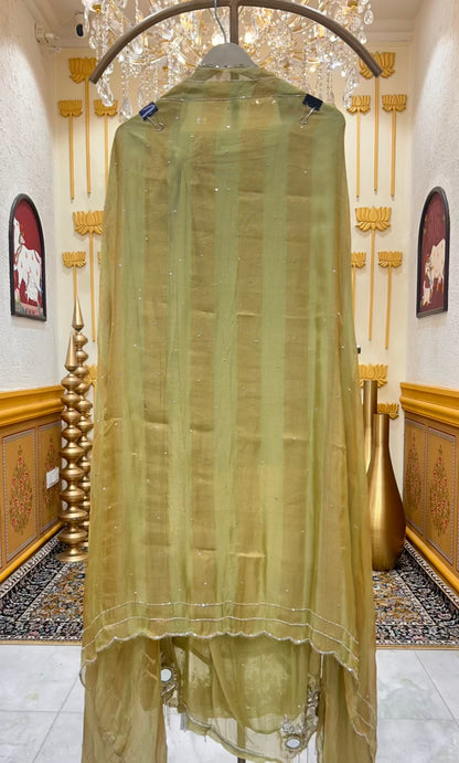 Mehira Banarasi Noor Suit (Green)