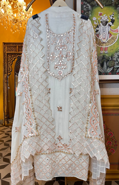 Nayra Mirror & Gotapatti Organza Suit