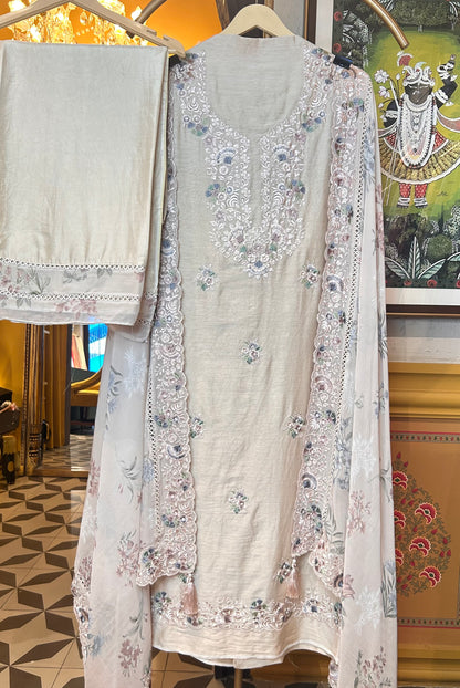 Iridesse Organza Suit (Ivory)