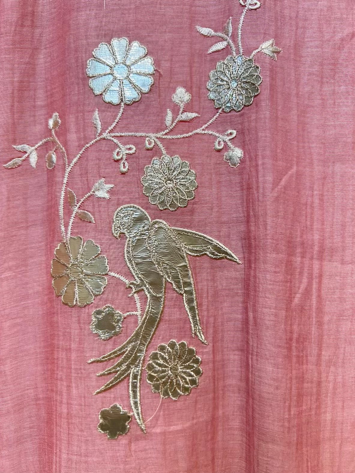 Mehru Leather Loom Suit (Pink)