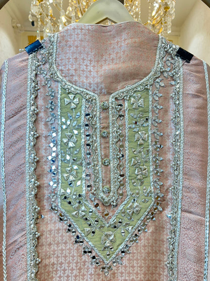 Saanjh Brocade Silk Suit