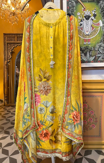 Serizaa Printed Organza Suit