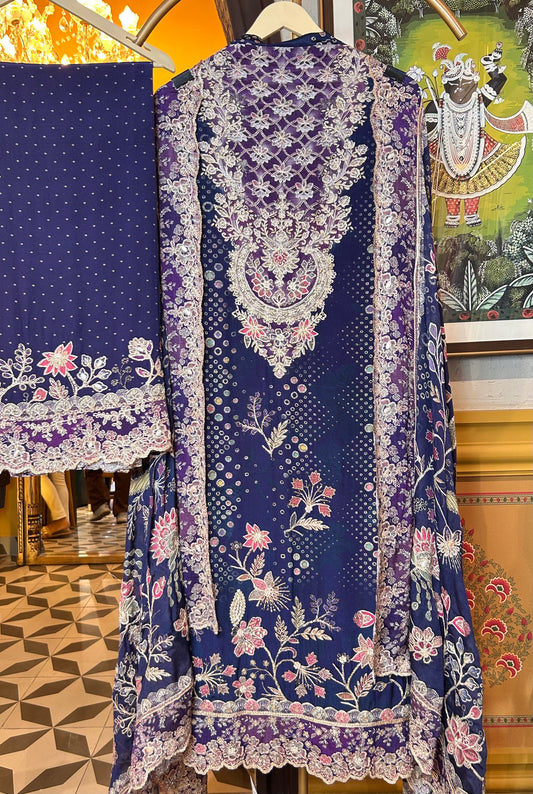 Elira Crepe Suit (Blue)