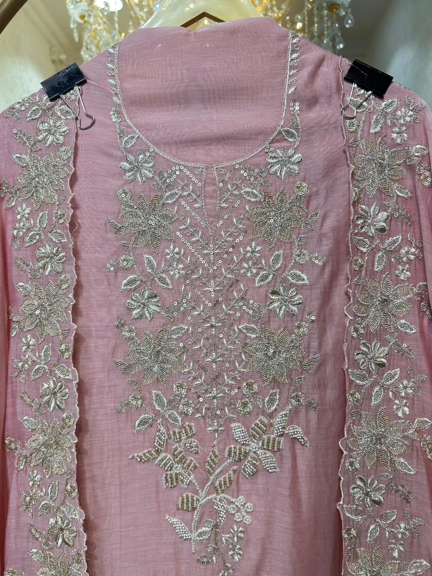 Aavira Mul Chanderi Suit (Pink)