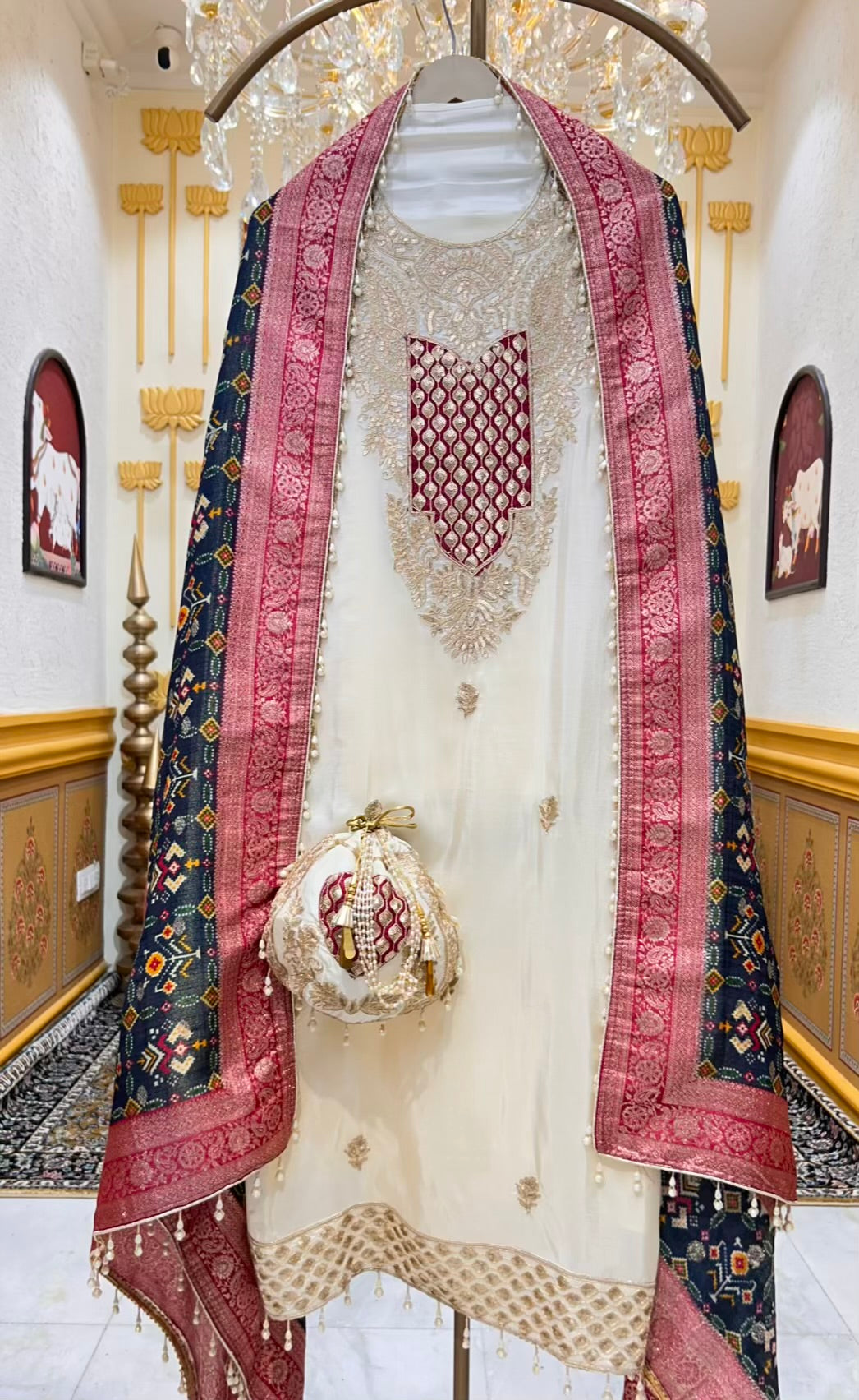 Zehryn Dori Patch Silk Suit