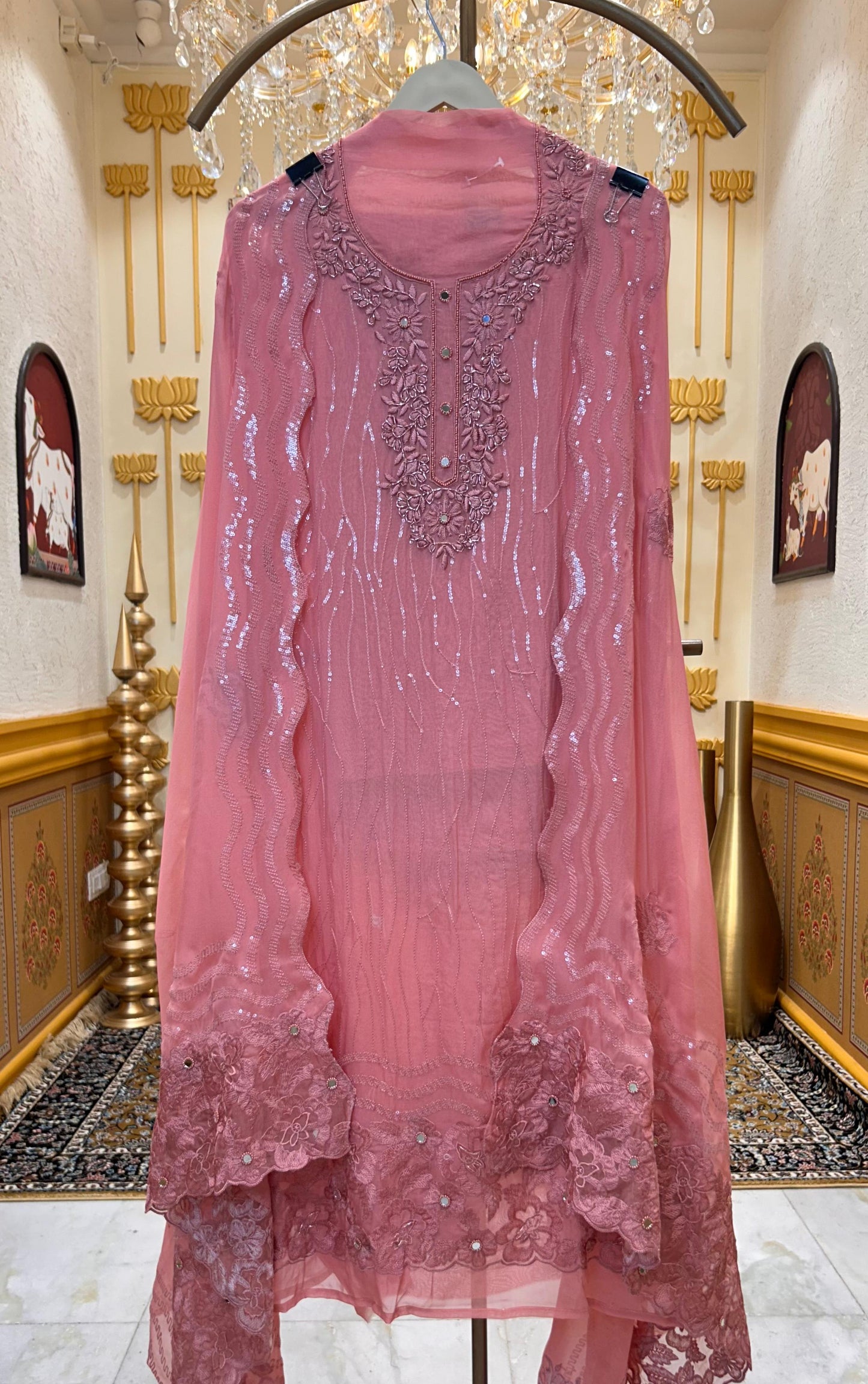 Zarvika Adaayat Suit (Peach)