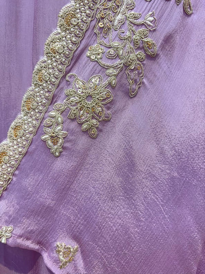 Zareen Satin Silk Suit