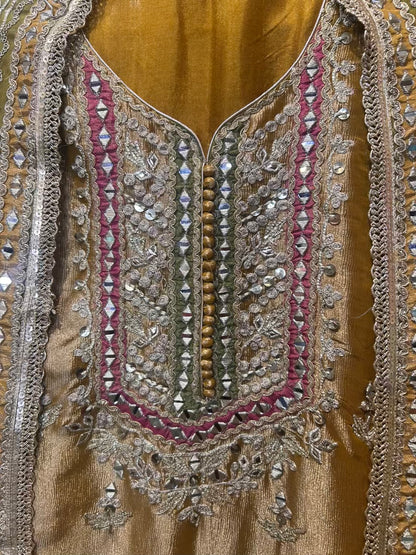 Rehmat-é-Noor Suit (Mustard)