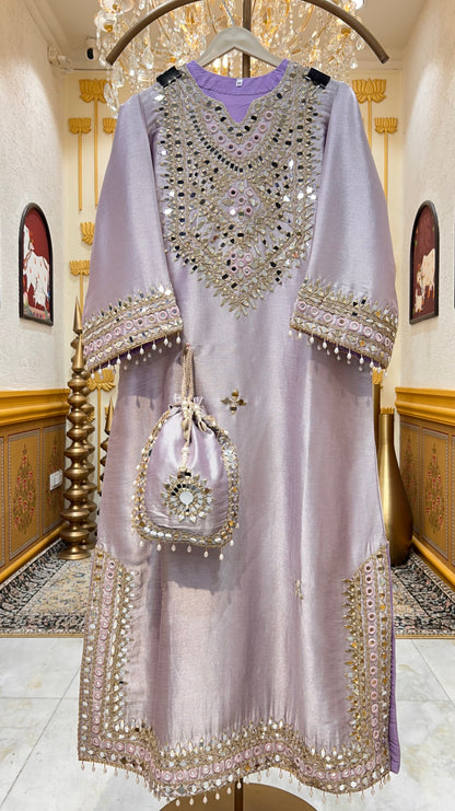 Anvika Mirror Drape Gown