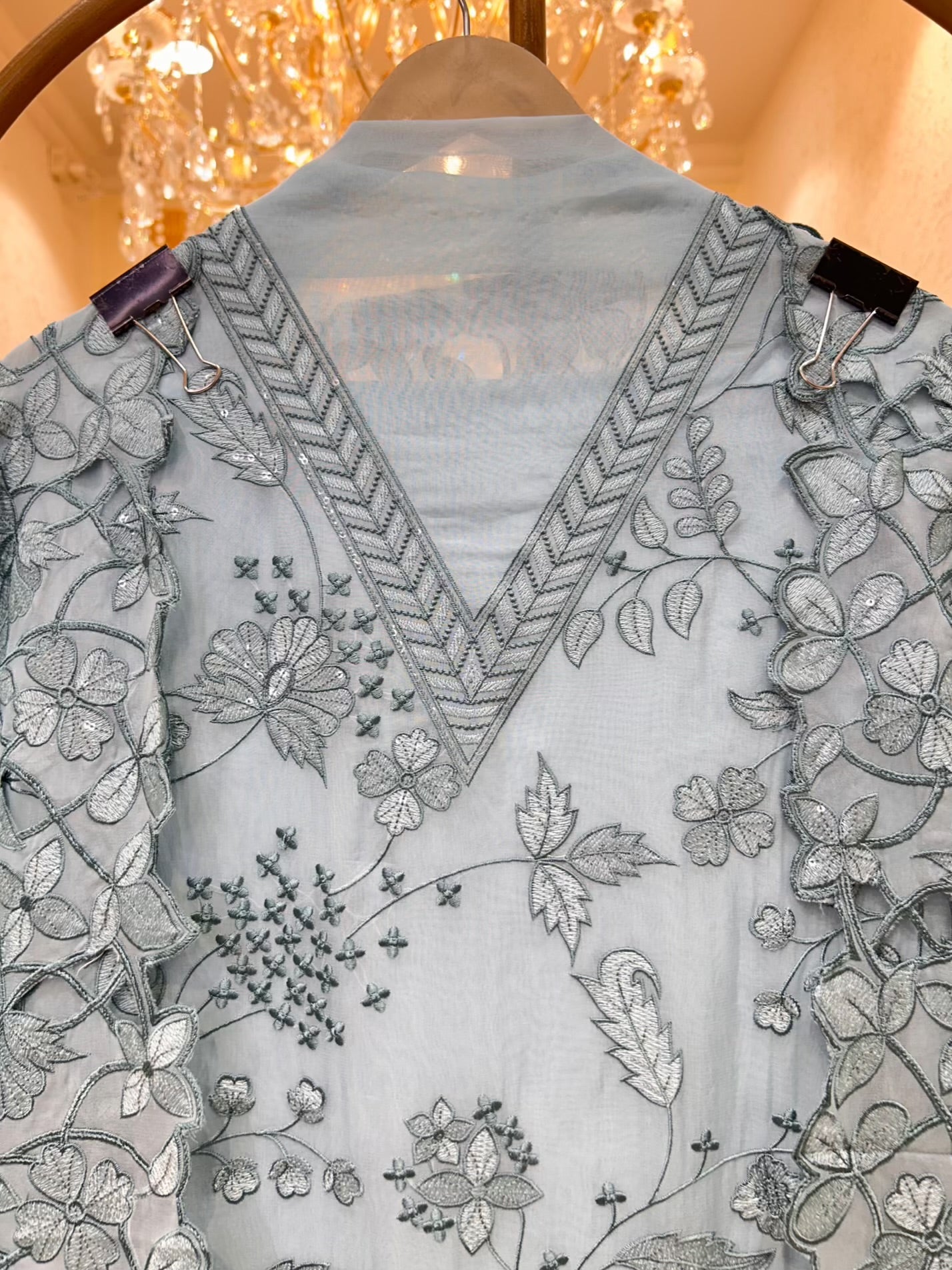 Zynera Threadspark Organza Suit