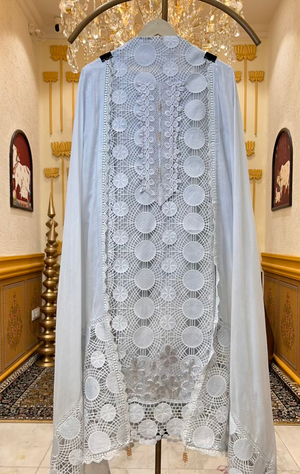 Aamira Crochet Leather Mul Suit