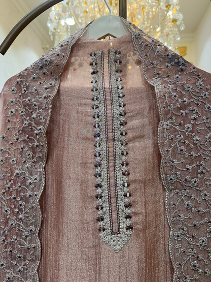 Raveena Aaina Dori Suit (Peach)