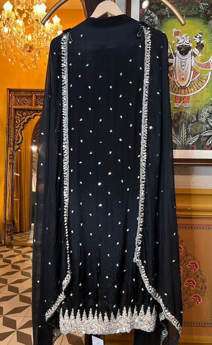 Naureen Organza Suit (Black)