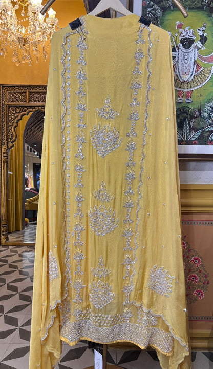 Zariha Organza Suit (Yellow)