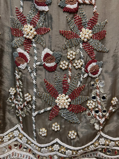 Ameera Naqsh Suit (Olive Green)