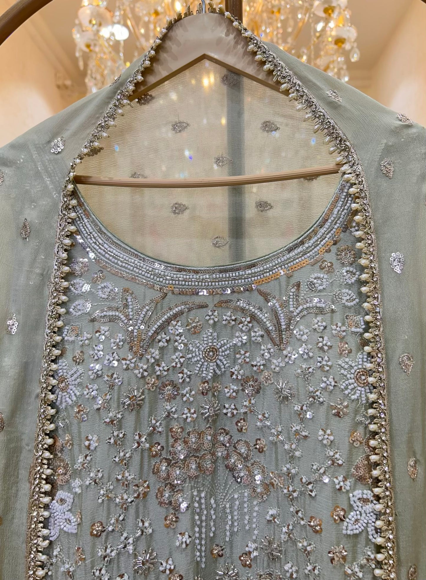 Elvaira Noor Gharara Set (Pista Green)