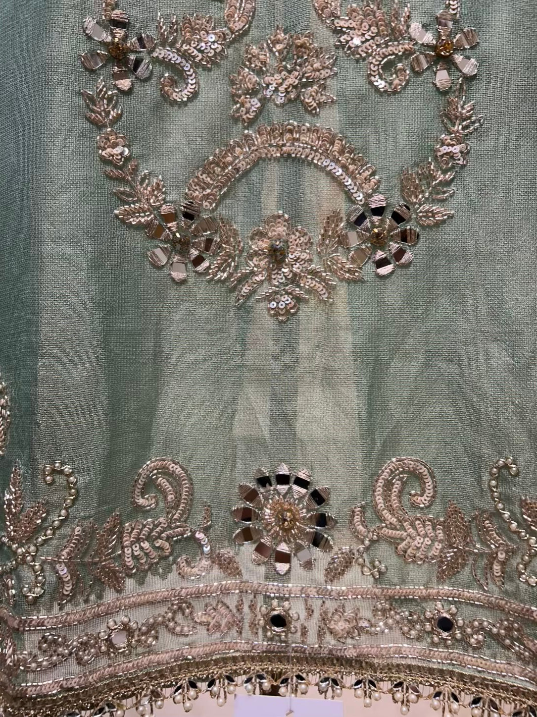 Zarqina Sheesha Chamak Suit (Green)