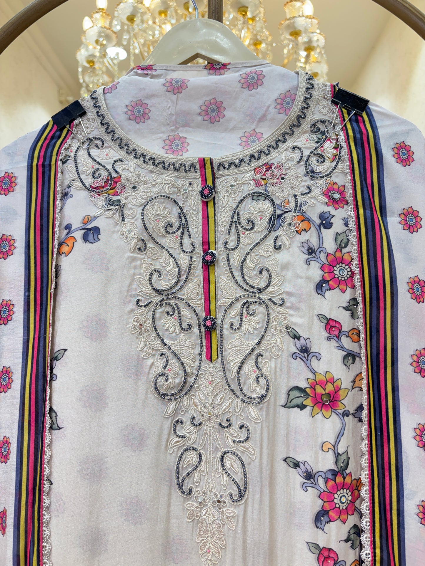 Pearl Mirage Printed Suit