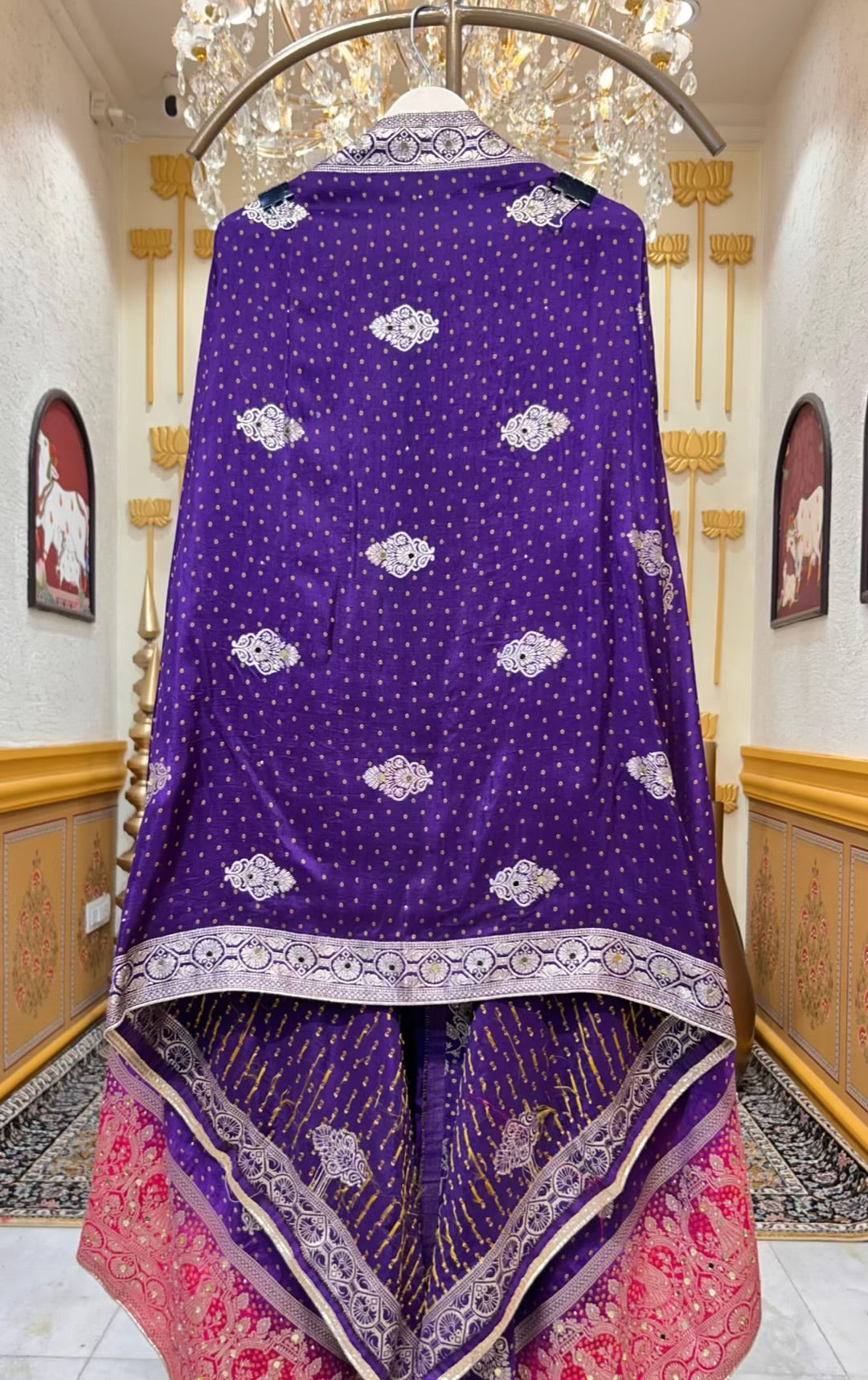 Gulraaya Bandhani Noor Suit (Purple)