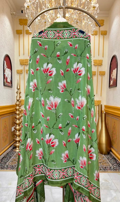 Meheriya Print Veil Suit (Green)