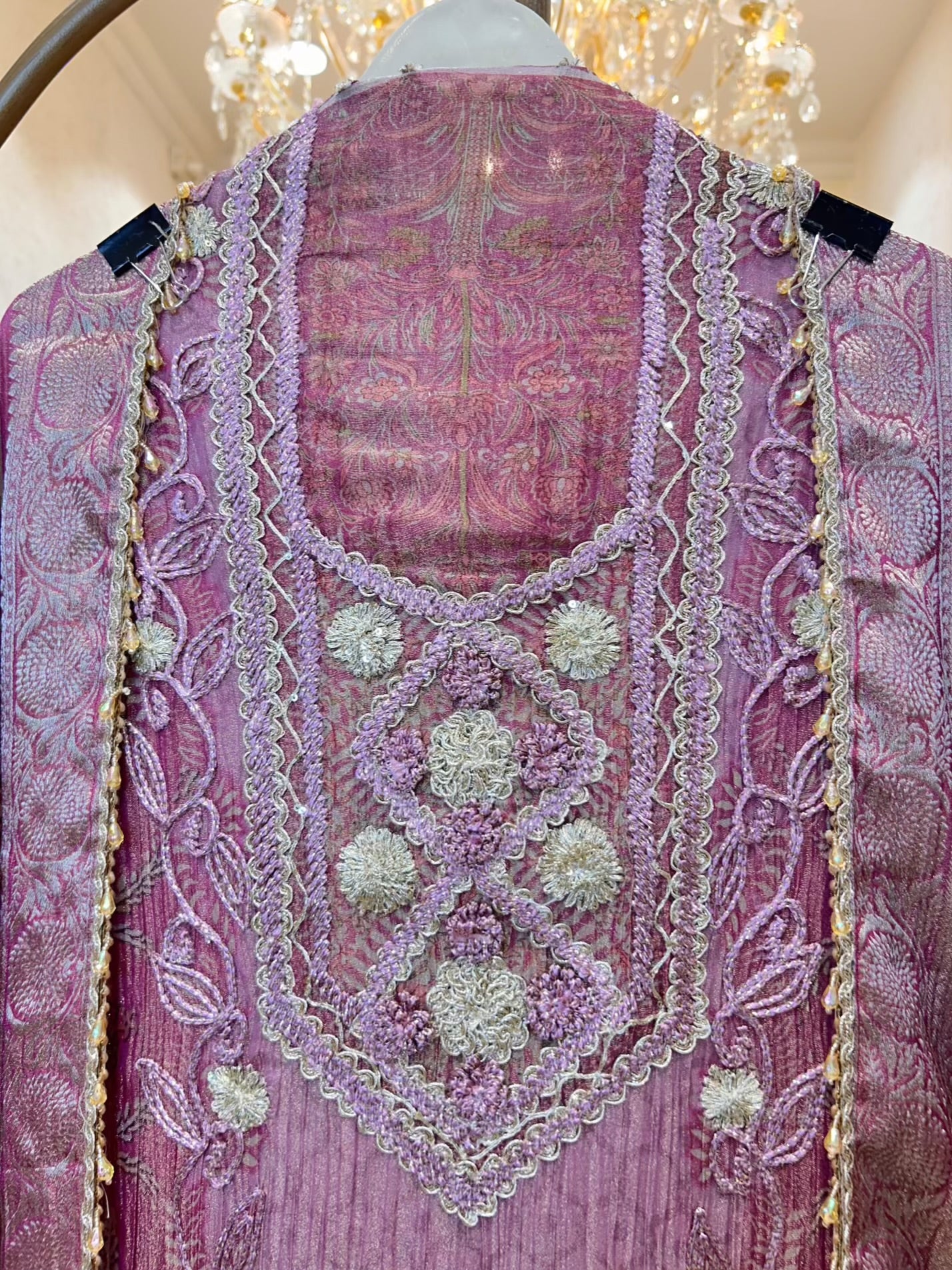 Noor Dori Crush Tissue Suit