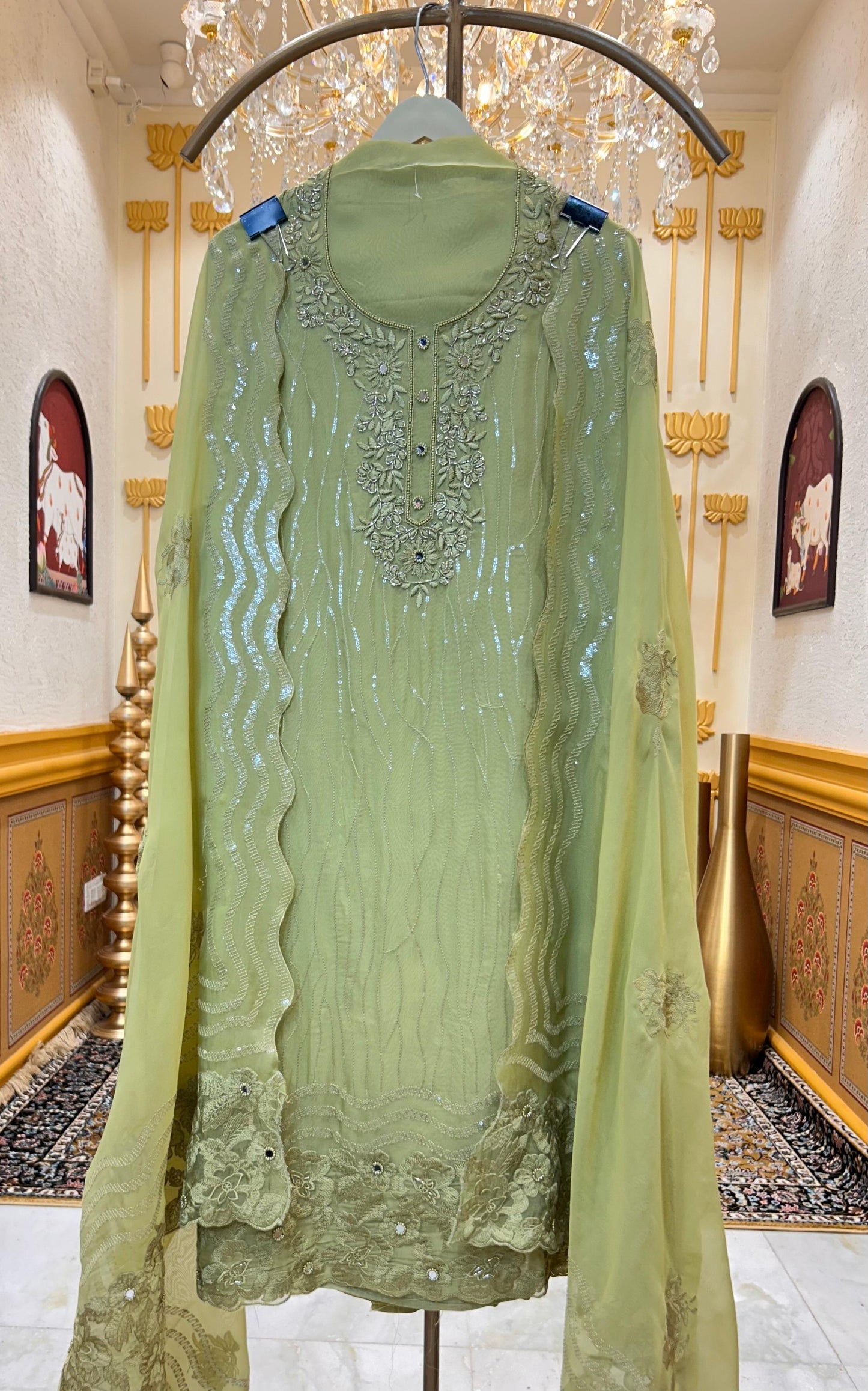 Zarvika Adaayat Suit (Green)