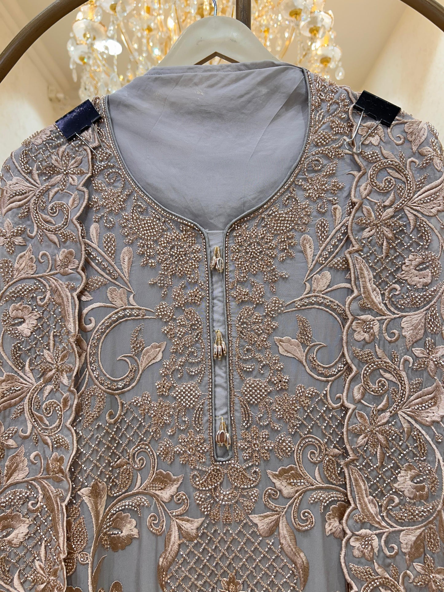 Mehzaar Handcrafted Organza Suit