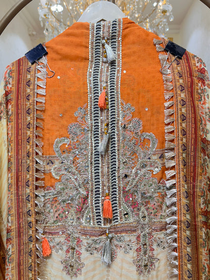 Nazira Mirror Mul Gota Suit (Rust)
