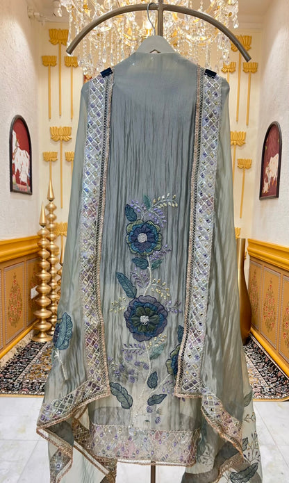 Rimzara Noor Gota Suit (Olive Green)