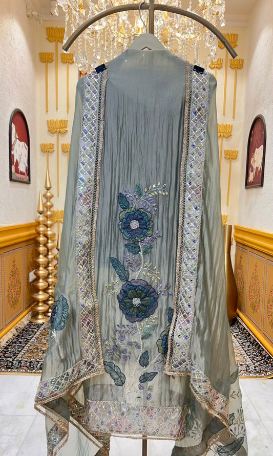 Rimzara Noor Gota Suit (Olive Green)