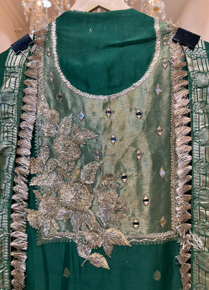 Shahvira Gota Mahal Suit (Green)