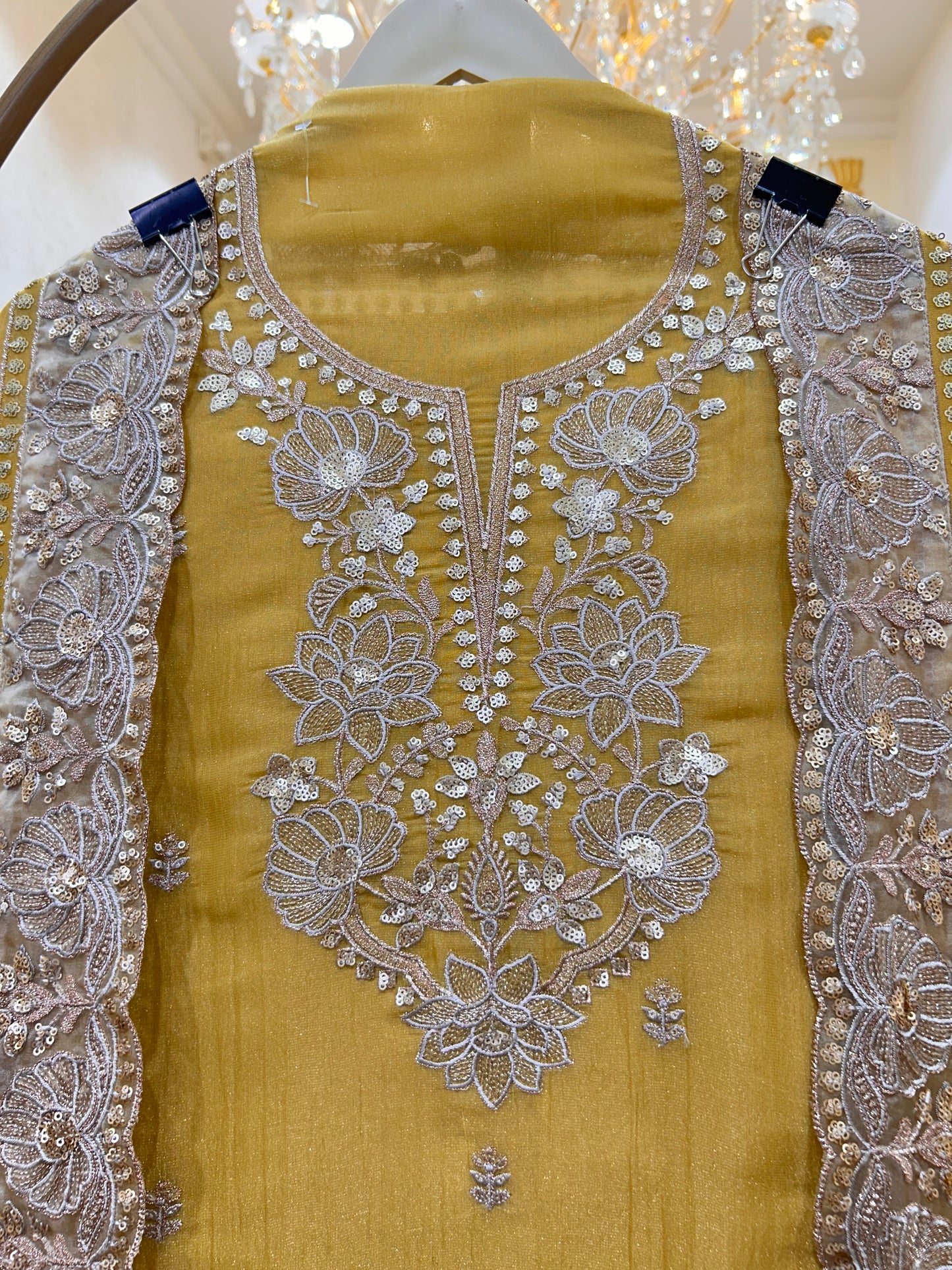 Mehrya Zari Spark Suit (Yellow)