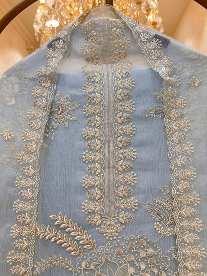 Mehrzeen Appliqué Tissue Suit