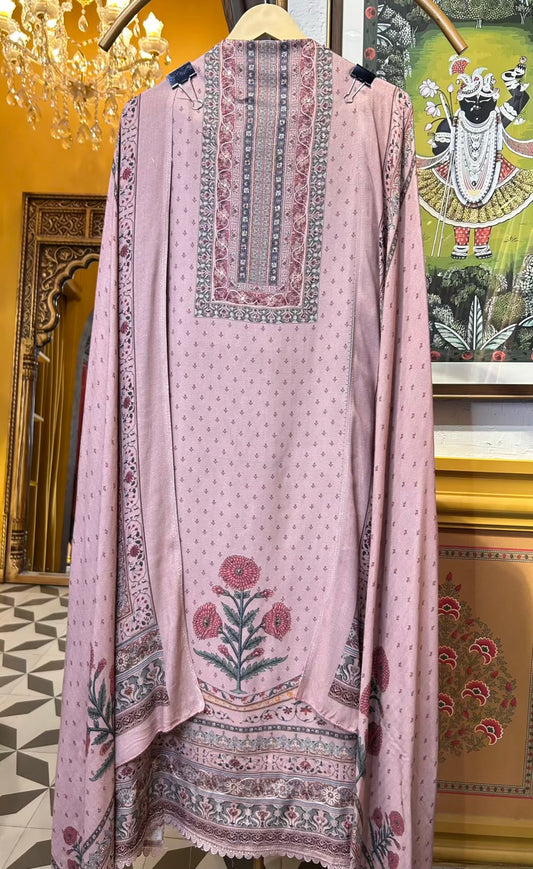 Zaybira Pashmina Suit (Pink)