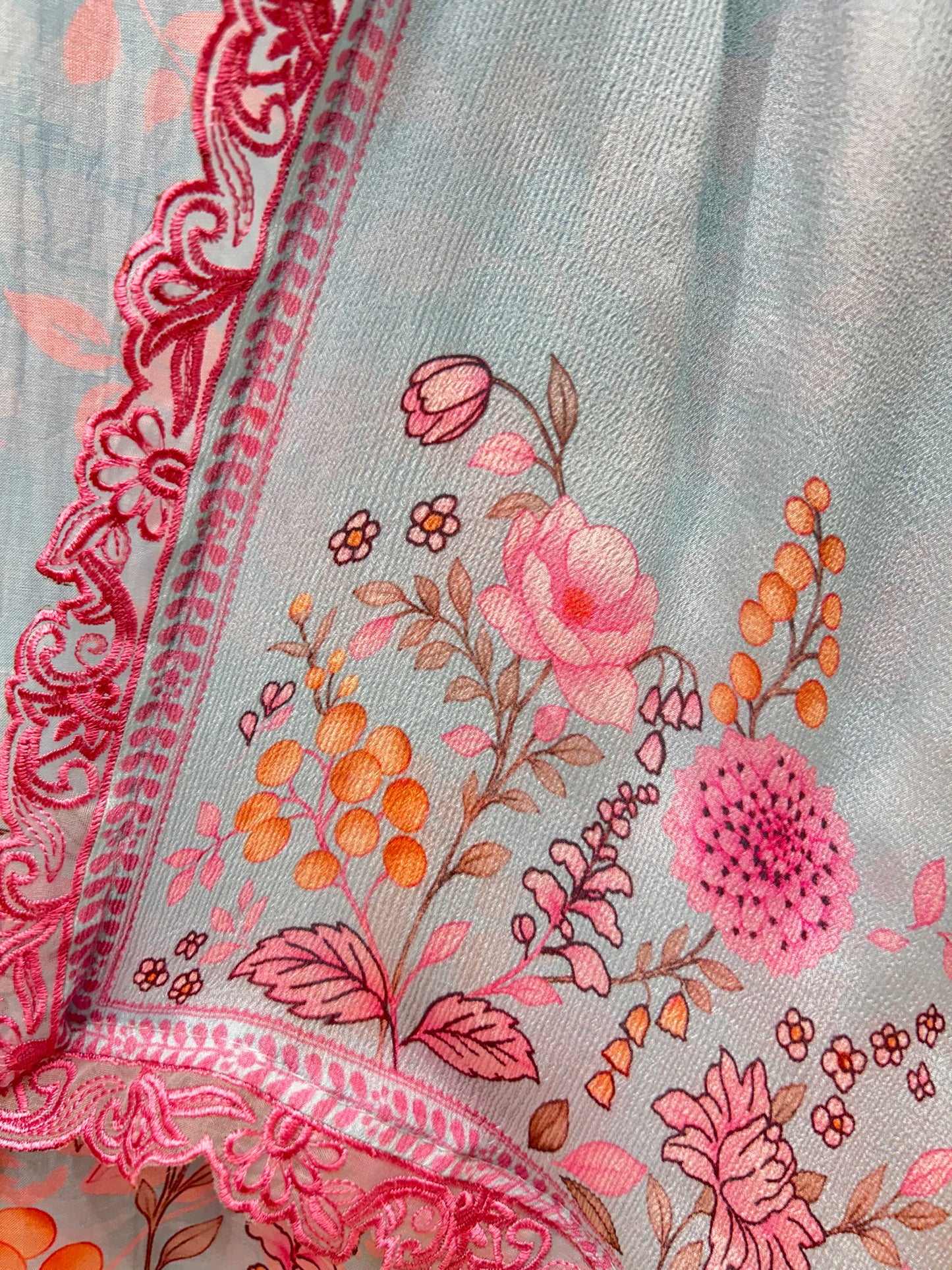 Elara Print Veil Suit (Blue)