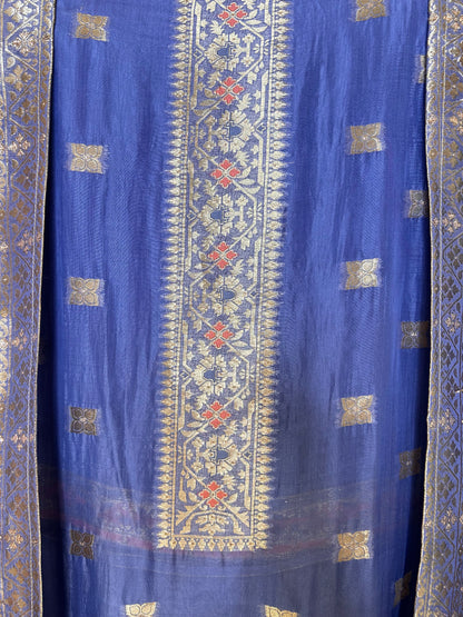 Afsana Banarasi Suit (Blue)