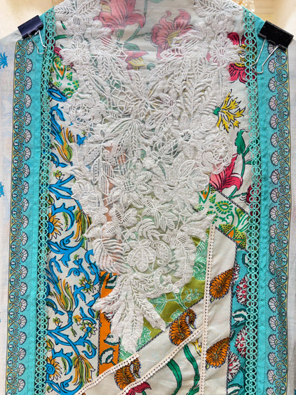 Roshira Printed Muslin Suit