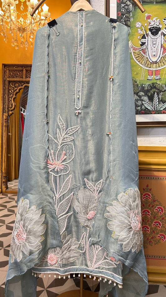 Rimza Organza Suit (Blue)